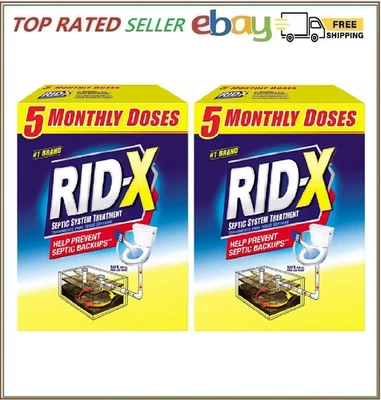 PACK 2 - Tratamiento séptico RID-X, suministro de polvo para 5 meses 49 oz (total 98 oz) Foto 1 de 4