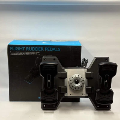 Logitech Flight Simulator Rudder Pedals J-U0005 - Image 1 of 4
