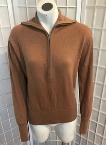 Everlane Luxe Wool & Yak Quarter Zip Sweater Pullover Womens M Tan Super Soft - Picture 1 of 15