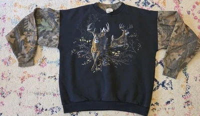 Sudadera De Colección Artesanos Cola Blanca Ciervo Manga Camuflada Para Hombres Mediana Realtree Camuflada Foto 1 de 4