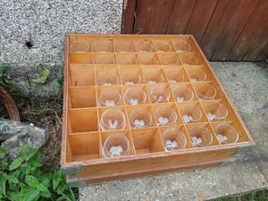 vintage wooden wine glass holder rack 36 glass holder - Picture 1 of 4
