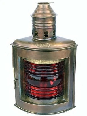 Antigua Lámpara de Latón Náutica de Aceite Marina Barco Puerto Linterna Navidad Mejor Regalo Foto 1 de 4