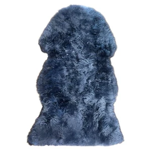 100% Genuine Sheepskin  Rug Lambskin Wool Fluffy Extra Large Dark Grey - Picture 1 of 1