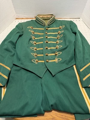 Uniforme de colección Ostwald Staten Island Band de los años 50 - Chaqueta + Pantalones Verde y Dorado Foto 1 de 4