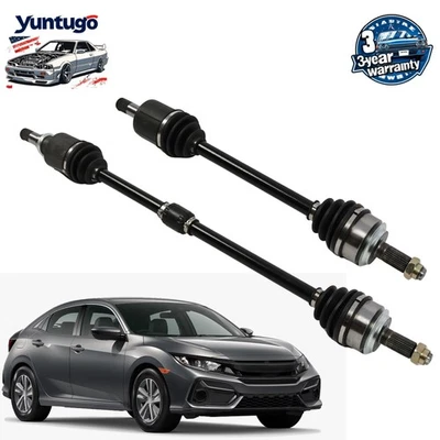 Front Pair CV Axle Joint Shaft Assembly for Honda Civic Auto CVT Trans 2016-2021 - Image 1 of 4