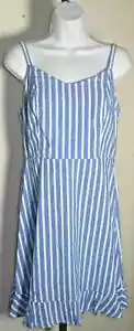 Old Navy Women's Denim Blue White Striped Sundress Size M - Picture 1 of 2