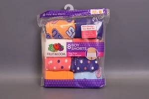 Fruit Of The Loom Girls' Cotton Boyshort 8 Pack - Assorted Size 8 - Picture 1 of 4
