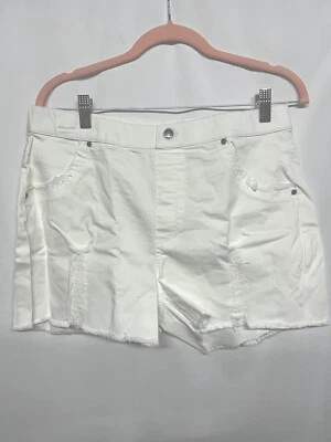 Pantalones Cortos Para Mujer HUE Denim Triturado Cintura Alta Medianos Foto 1 de 3