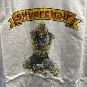 Vintage 1997 Silverchair Freakshow Grunge Band T-shirt XL Single Stitch Silver T