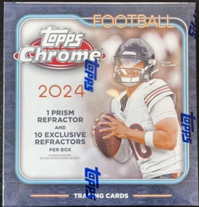 2024 TOPPS CHROME NFL FOOTBALL MEGA BOX FACTORY SEALED IN HAND READY TO SHIP - Picture 1 of 3