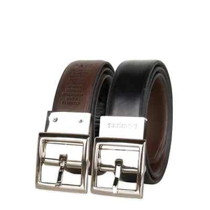 Dockers Boys Reversible Casual Buckle Belt Large 30-32 Black/Brown Faux Leather - Picture 1 of 4