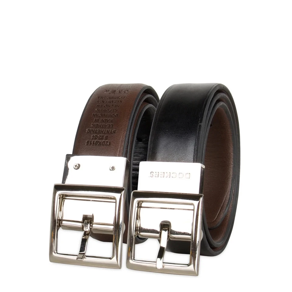 Dockers Boys Reversible Casual Buckle Belt Large 30-32 Black/Brown Faux Leather - Image 1 of 4