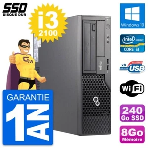 PC Fujitsu Esprimo E500 E85 + Dt Intel i3-2100 RAM 8Go SSD 240Go Windows 10 Wifi - Bild 1 von 3