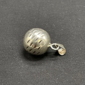 Vintage Taxco Mexico Engraved Jingle Harmony Bell Sterling 925 Silver Pendant - Picture 1 of 9