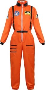 Kranchungel Women Astronaut Costume Space Jumpsuit Cosplay ( Orange - L )