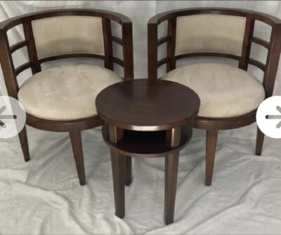 Silla y mesa de madera MCM Najarian Furniture Company Foto 1 de 4