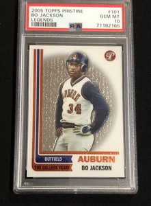 POP2 2005 Topps Pristine Legends Refractor /1999 #101 Bo Jackson PSA 10 GEM MINT