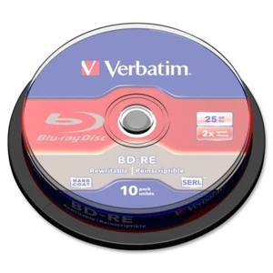 Verbatim Americas Llc 43694 Bd-Re 25Gb 2X Branded 10Pk Spindle Box Taa - Picture 1 of 2