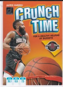 Tarjeta de baloncesto James Harden Crunch Time Cereal Box 2019 Donruss Rockets Nets! - Imagen 1 de 2