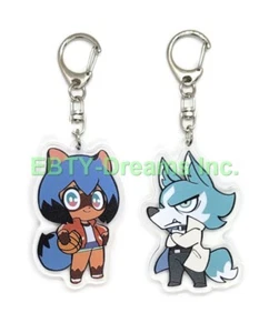 Set of 2 BNA Brand New Animal Acrylic Keychain Michiru Kagemori, Shirou Ogami v1 - Picture 1 of 2
