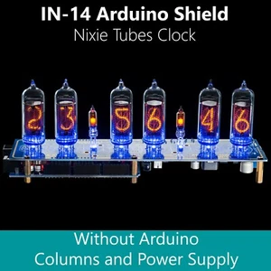 Nixie Tubes Clock IN-14 Arduino Shield 12/24H SlotMachine [WITHOUT ARDUINO] - Picture 1 of 12