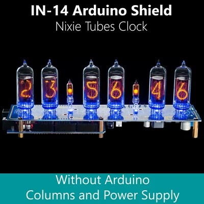 Nixie Tubes Clock IN-14 Arduino Shield 12/24H SlotMachine [WITHOUT ARDUINO] - Image 1 of 4