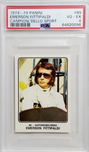 1973 Panini Campioni Dello Sport #89 Emerson Fittipaldi Racing Card PSA 4 VG-EX - Picture 1 of 4