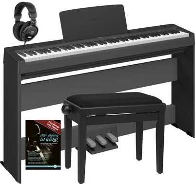 Yamaha P-145BT Pianoforte Digitale 88 Tasti Set Cuffie Scuola Panca Supporto Pedali - Immagine 1 di 4