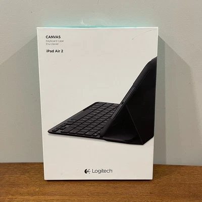 Funda tipo folio con teclado de lona Logitech para iPad Air 2 negra (Y-R0051) totalmente nueva Foto 1 de 4