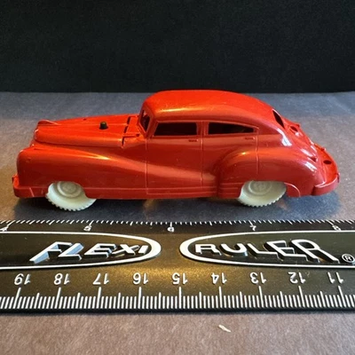 Keystone Plastic Toy Car Red “Fill Er Up Gas” 4.5 Inches c1950s Nice - Image 1 of 4