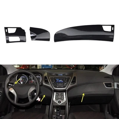Adesivos para acabamento interno de fibra de carbono ABS para Hyundai Elantra Avante 2012-2016 - Imagem 1 de 4