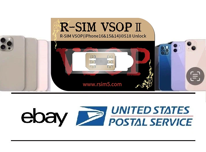 R-SIM VSOP II iPhone Unlock for iPhone 13, 14, 15, & 16 on Dual SIM for iOS 26 - Image 1 of 4