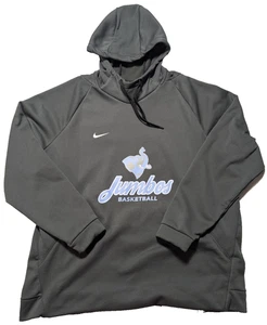 Tufts University JUMBOS BASKETBALL x NIKE Gray Pullover Hoodie - Men 2XL - Picture 1 of 16