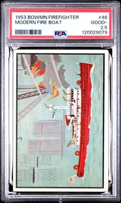 PSA 2.5 ⛵ 1953 Bowman Firefighter Card # 46 Modern Fire Boat 🔥🔥👀✅ GRADEDGEEKZ - Image 1 of 3