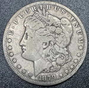 1879 CC Morgan Silver Dollar $1 VF Details Carson City Coin - Picture 1 of 2
