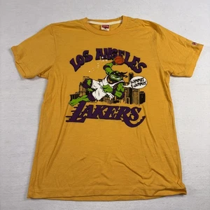 Los Angles Lakers Shirt Mens Small Yellow Short Sleeve NBA Homage - Picture 1 of 9