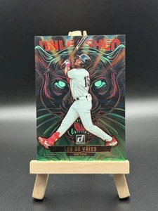 2025 Panini Donruss Baseball Leo De Vries SP Unleashed Green Laser Padres #4 - Picture 1 of 2