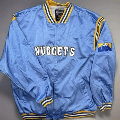 Vintage (Y2K) NBA UNK Denver Nuggets Satin Button Up Starter Jacket Sz(2XL) RARE - Image 1 of 4