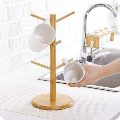 Mug Holder Tree, Coffee Cup Holder, Donut Bagel Stand for Dessert with 6 Hooks - Image 1 of 4