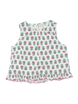 Crewcuts Outlet Girls White Sleeveless Blouse 14 - Image 1 of 2