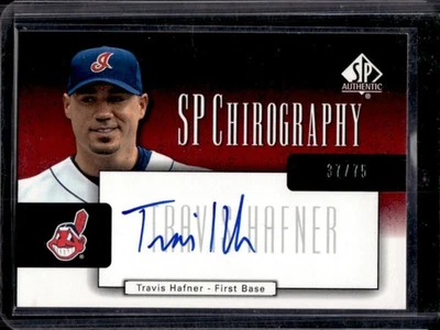 Auténtico Travis Hafner 2004 SP Quirografía Automático #/75 Indios Foto 1 de 2