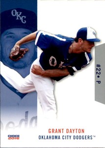 2016 Oklahoma City Dodgers Choice #9 Grant Dayton Winter Haven Florida FL Card