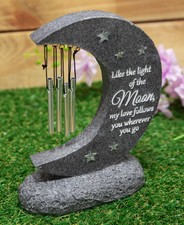 Graveside Moon Love Memorial Wind Chime Remembrance Outdoor Grave Memory Gift