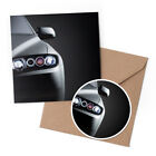 1 x Greeting Card & 10cm Sticker Set - Modern Matt Black Grey Sports Car #45756