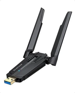 5400Mbps Clé WiFi 6E Puissante Tri-Bande 6GHz / 5GHz / 2.4GHz AXE5400 Clé WiF... - Photo 1/6