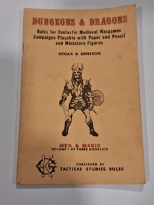 TSR Basic D & D Dungeons & Dragons Volume #1 - Men & Magic Nice! From White Box! - Picture 1 of 2