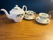 Royal Adderley Newfoundland Tartan Teapot, Teacups And Saucers