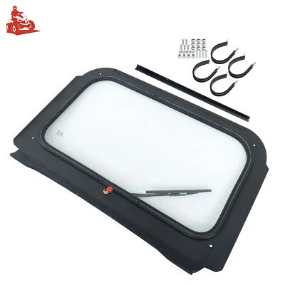 2008-2014 For Polaris RZR 800 XP 900 570 Full Glass Windshield with Wiper Black Foto 1 de 4