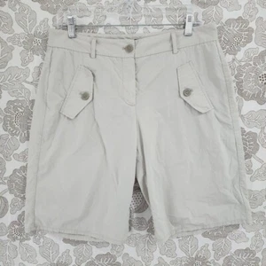 Theory Outdoor Bermuda Shorts Women's Size 8 1797 Beige - Picture 1 of 7