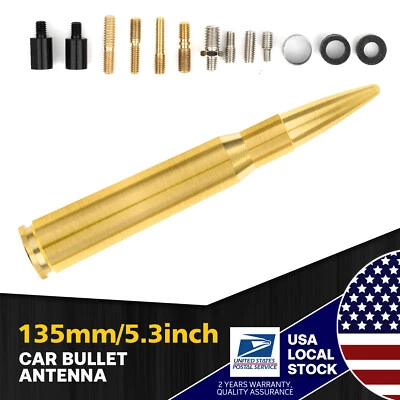 Gold 5.3inch BULLET ANTENNA 50 CAL With Screws fit for Nissan TITAN 2004-2022 - Imagem 1 de 4